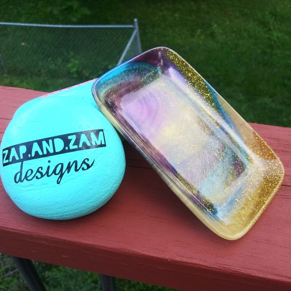 ✨SOLD✨Soap Dish Tray Resin Art Cute Mermaid Sparkly Beautiful Handmade Cute - Picture 13 of 15